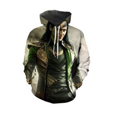 2022秋冬男装炫彩3D漫威洛基图连帽卫衣宽松外套满版印3D休闲卫衣