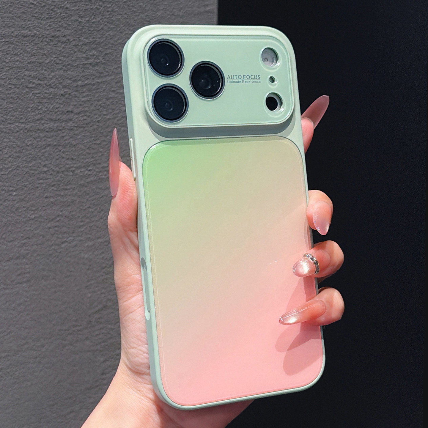 Hielo de vidrio gradiente para iPhone17Promax ventana de alto rendimiento para teléfonos móviles Apple 15 cubierta anti-caída