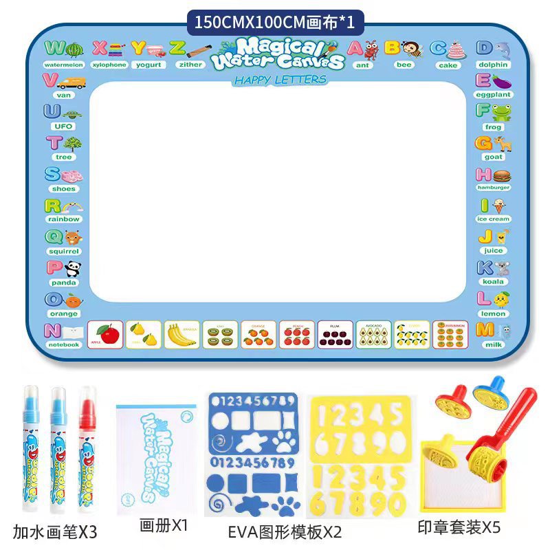 Juguetes de tela de pintura de agua mágica transfronteriza tablero de dibujo de pintura de agua clara manta de graffiti de color mágico libro de pintura de agua juguetes para niños