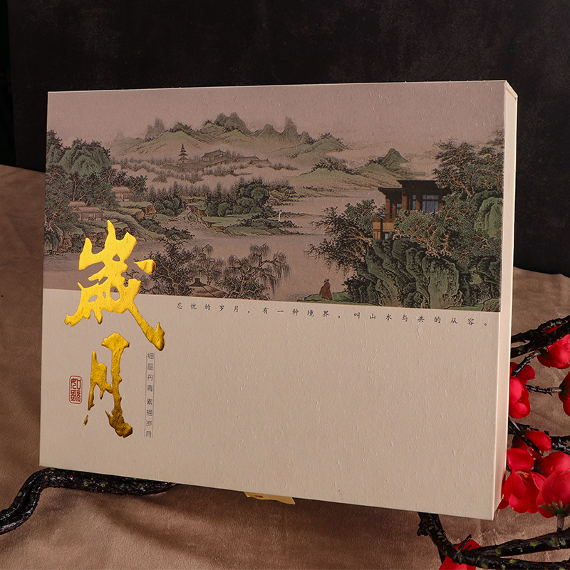 新款普洱茶饼收纳包装盒古树茶福鼎白茶200g357g复古礼品盒空礼盒
