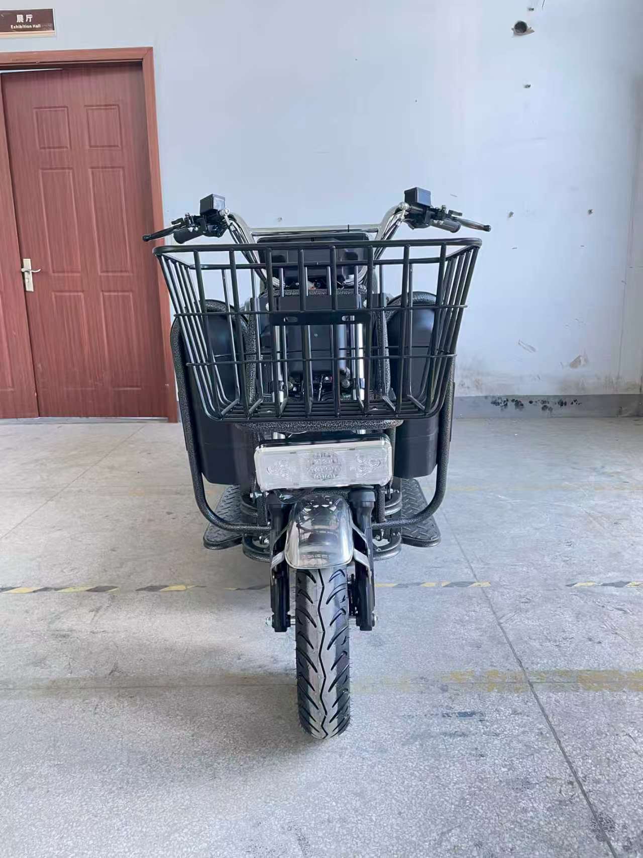 Electric tricycle, electric motorcycle for express delivery, mountain climbing, cargo delivery, metal box truck, wholesale, thickened steel plate body