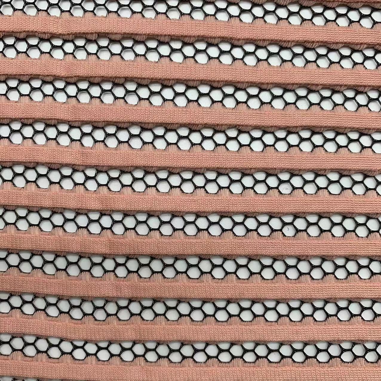 厂家条纹布料 毛料布 鱼丝网网眼布料 箱包玩具服装辅料面料