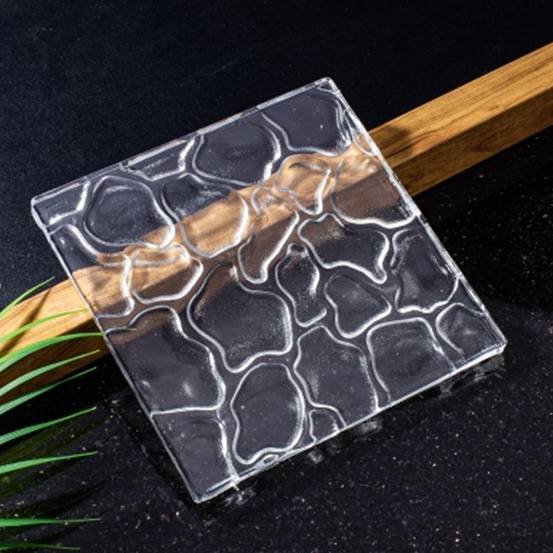 Vidrio ultra blanco cristal colgante paneles de puerta de entrada pantalla transparente azulejos decorativos cuadrados largos colgantes azulejos de cristal