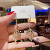 Silver needle, zirconium, crystal, fashionable earrings, silver 925 sample, internet celebrity