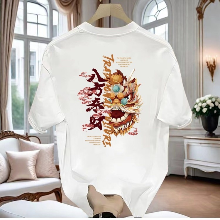 アメリカのトレンディなブランド純綿メンズラウンドネック半袖Tシャツメンズ服夏の新しいルーズ半袖カジュアルトップ|undefined