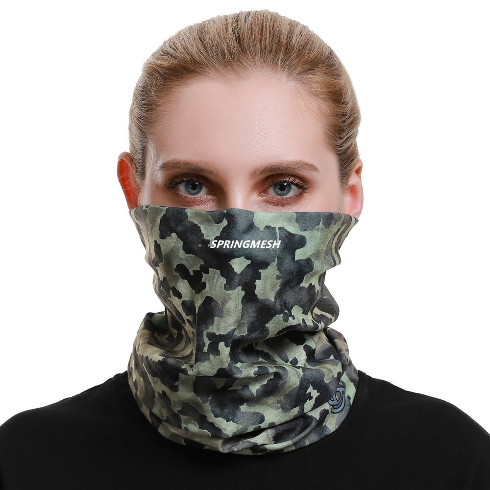 Sun protection face mask, outdoor hiking sunshade face towel, UV protection camouflage multifunctional seamless magic headscarf