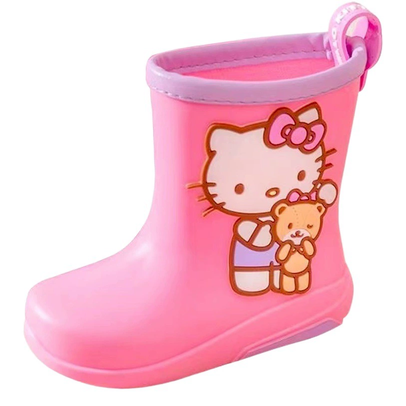 Оригинальные детские резиновые сапоги Sanrio, Нескользящие детские резиновые сапоги для девочек