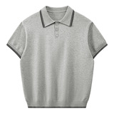 ZF8105-B韩版翻领针织OLO衫老钱风夏季通勤时尚短袖T恤休闲，男装针织衫/毛衣，星座614