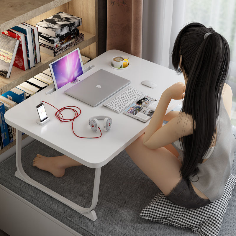 Bed Small Table Desk Home Bay Window Bedroom Dormitory Student Lazy Computer Desk Foldable Super Large Size