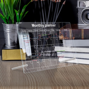 TYU309 cross-border desktop decoration note board calendar schedule erasable transparent 2mm acrylic