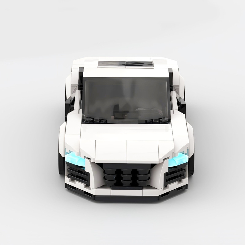 Cross-Border Building Block Moc 108126-R8 Sports Car Small Particle Building Block Set Compatible with Lego Speed Champion