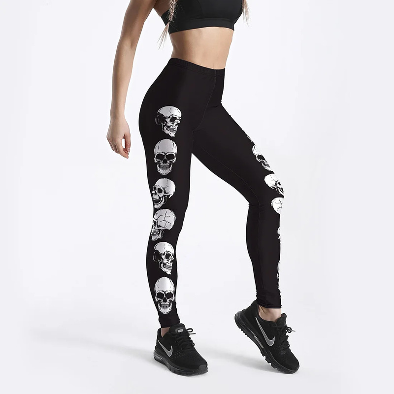 Cross-Border New Sports Leggings Women's Sexy Tights Halloween Element Yoga Pants Gym Leggings