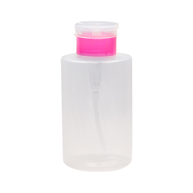 350 ML presiona la botella vacía cabeza rosa