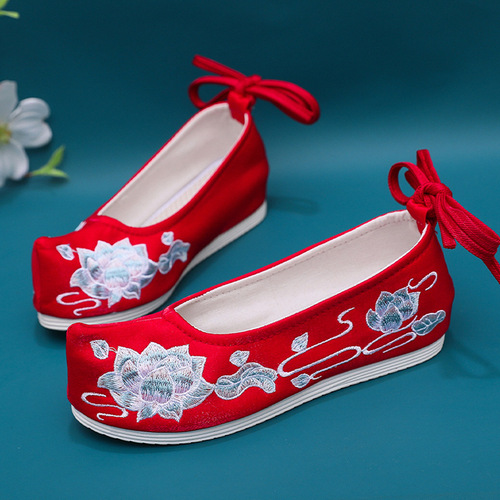 Fairy Hanfu Shoes for women girls Chinese princess clothing shoes hanfu embroidered shoes costume collocation shoes students bow shoes