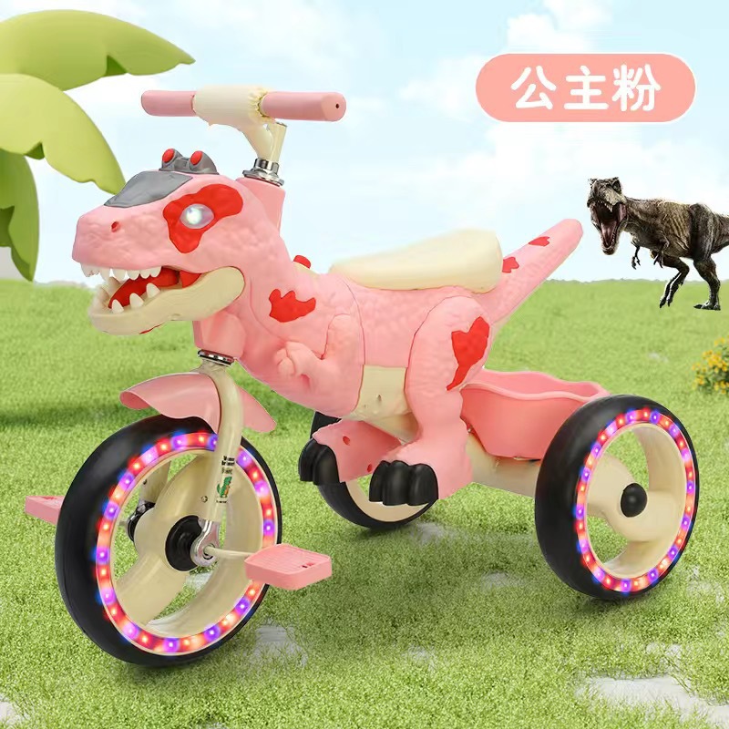 Scooter de Equilibrio de Dinosaurio para Niños de 2 a 8 Años de Metal para Bebés