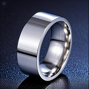 Stainless Steel Ring Men's Personality Ring Trendy Cold Ring Men's Niche 8mm Gloss Titanium Steel Ring