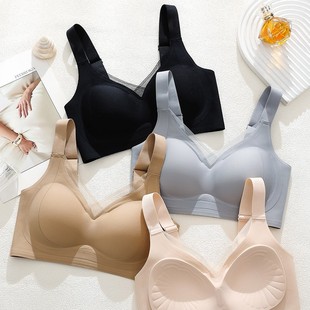 Fixed Cup Sexy Beautiful Back Bra for Women with Small Breasts Push-Up Non-Empty Cup Mesh Collar Jelly Soft Support Pull-Up Intimates