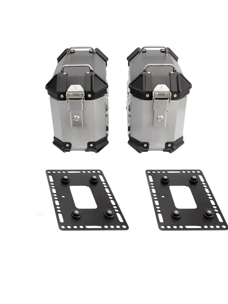 18L Side Box Bracket for Motorcycle, Universal Aluminum Alloy Waterproof and Anti-Collision Side Box, Large Capacity Quick-Release Side Box for Motorcycle Travel