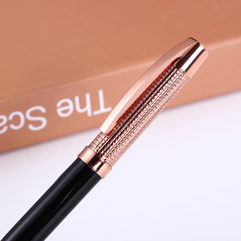 Fabricantes de suministro de alta calidad de metal bolígrafo publicidad de negocios PEN Conferencia regalo pluma de cobre varilla tallada pluma de aceite medio