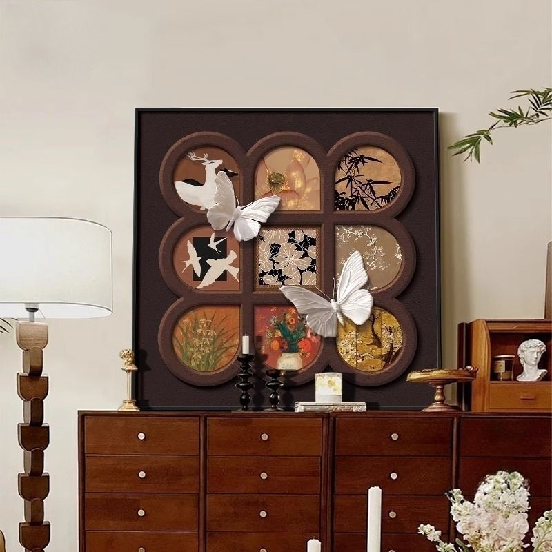 Medieval Style Desktop Painting 2025 New Decorative Painting Tv Cabinet Ornaments High-End Living Room Bedroom Bedside Wall Hanging Painting