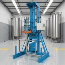 供应惠州油墨油漆乳胶漆胶水搅拌机 电动机升降混料桶2.2kw分散机