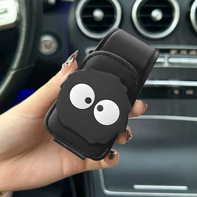 Car Glasses Clip/Bill Clip car sun visor storage - black-briquettes-black-glasses-clip