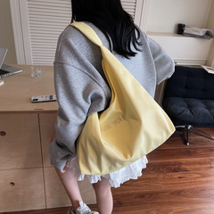 韓国ファッション刺繍ショルダーバッグ 2025 新しいカジュアル大容量トートバッグ多用途ガールショッピングバッグ