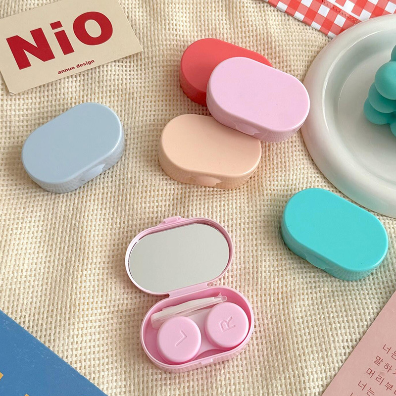 Contact Lens Beauty Lens Case, High-Quality and Stylish Storage Box, Simple, Compact, Cute, Portable for Women Contact Lens Beauty Lens Case, High-Quality and Stylish Storage Box, Simple, Compact, Cute, Portable for Women