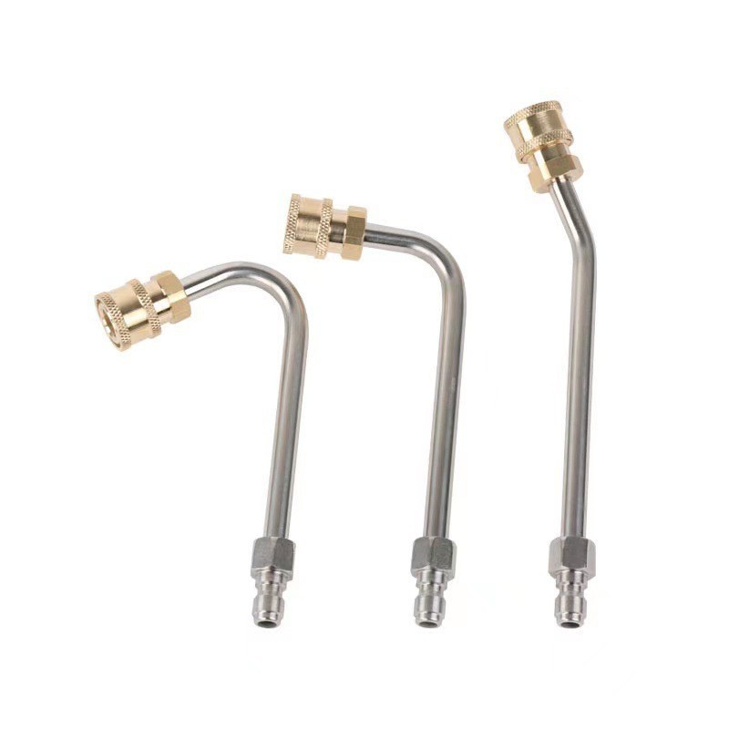 Car wash water gun with extended 1/4 quick-connect elbow fitting, household car washer spray gun elbow rod, car washer accessories