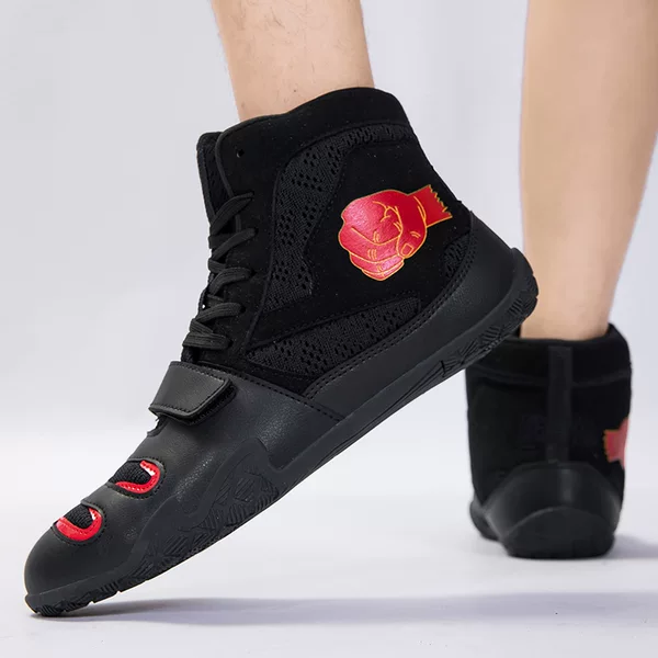 Cross-Border Large Size Boxing Shoes for Men and Women, Fighting Shoes for Couples, Non-Slip Lightweight Sanda Training Shoes, Wrestling Shoes