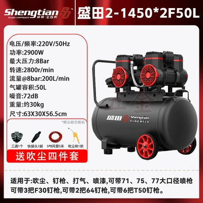 Hava kompressorları | air compressor energy saving - shengtian-50l-air-pump-2x1450w