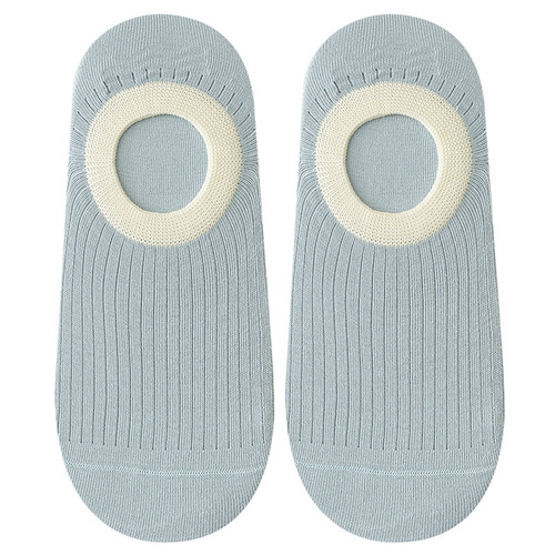 Spring and summer women's socks new style ice cream invisible cotton socks Japanese style color matching socks vertical striped boat socks Zhuji socks