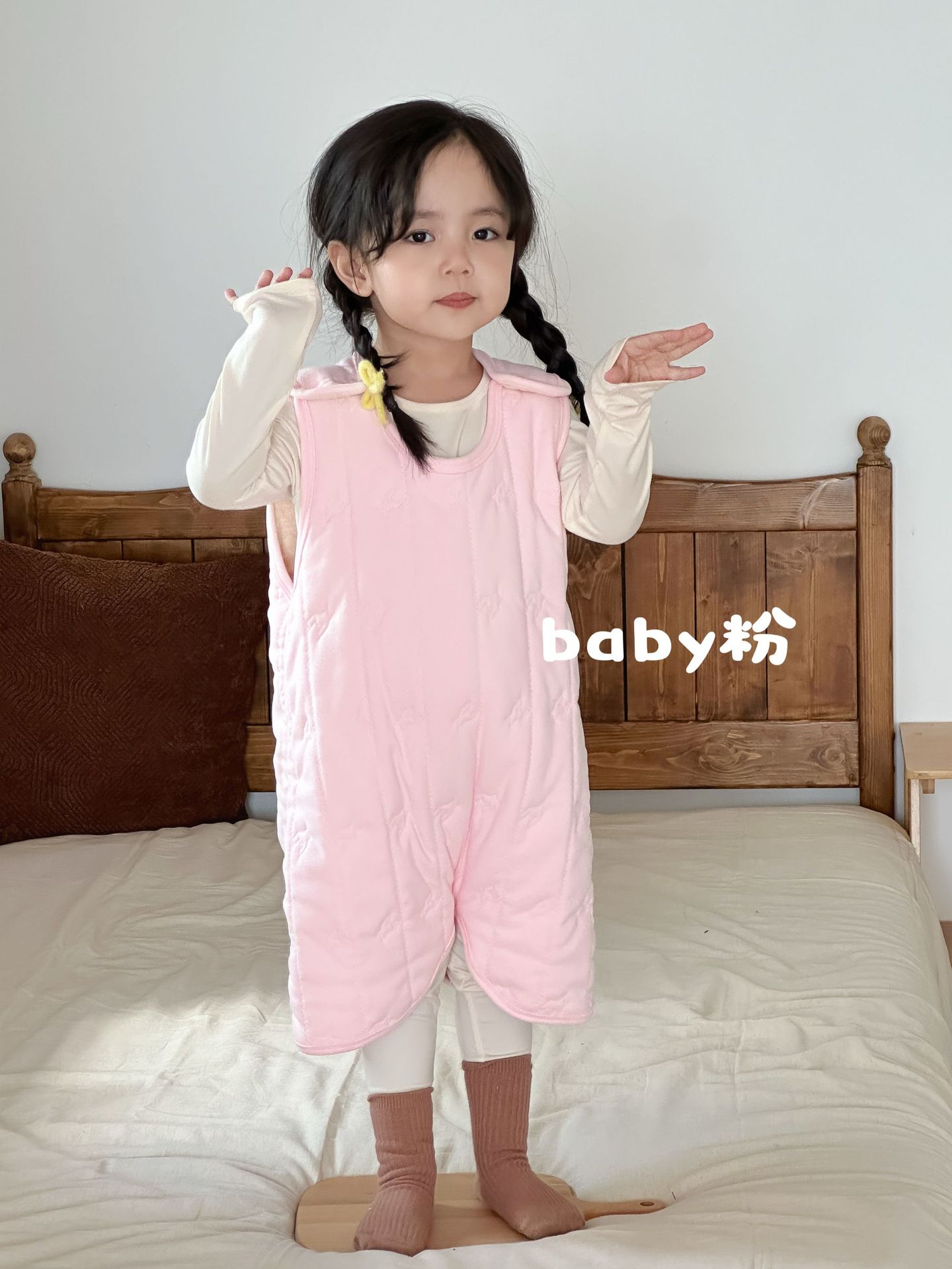 Спальный мешок-пудра для младенцев (стёганый)