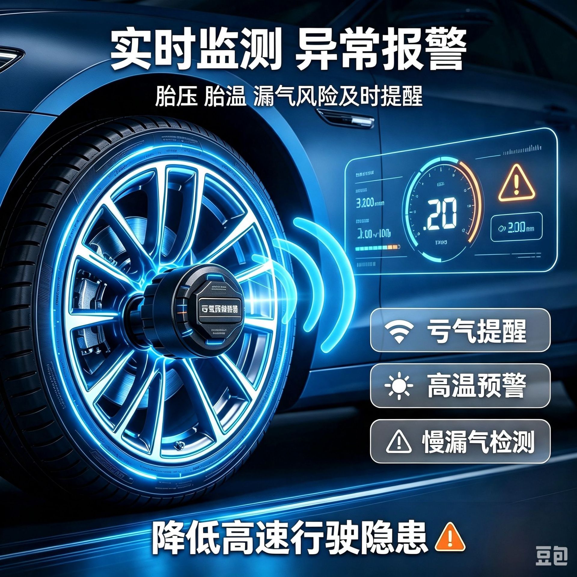 Tire pressure sensor for motorcycles and electric bikes, universal, in stock, fast delivery, high precision, shock-resistant, resistant to high and low temperatures, Bluetooth TPMS