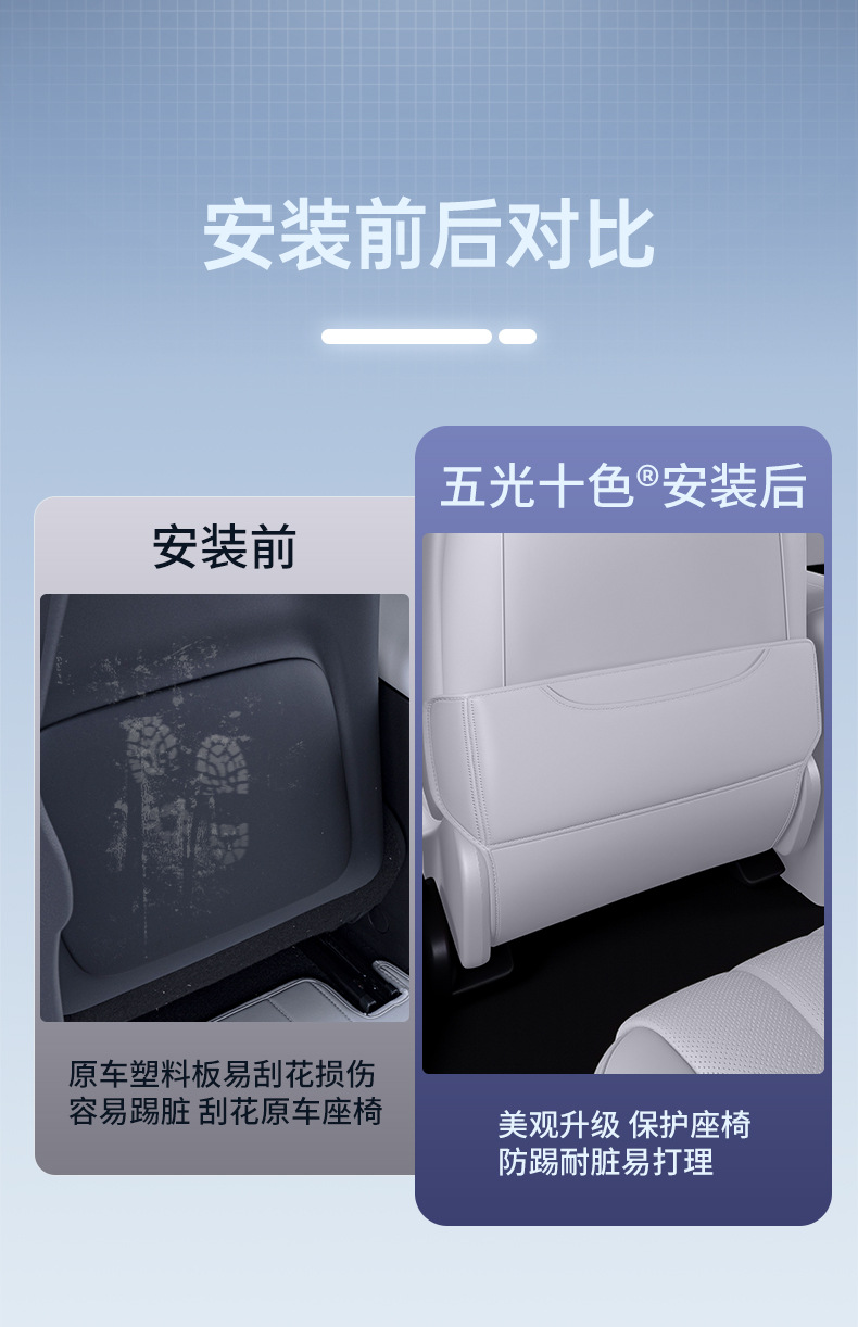 Suitable for Buick L7 Anti-Kick Pad, Rear Seat Anti-Kick Pad, Seat Back Interior Decoration Accessories, Protective Pad