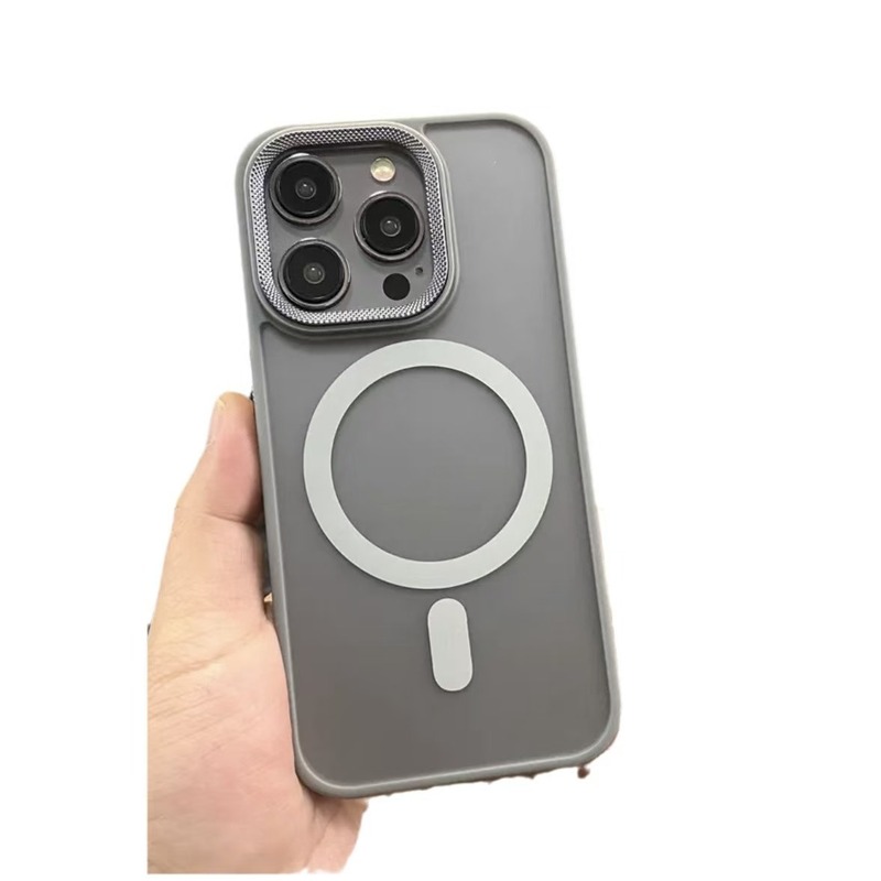 IPhone15Promaxドリルレンズの肌感フロスト磁気吸引携帯ケースリンゴ14転倒防止保護カバーを適用|undefined