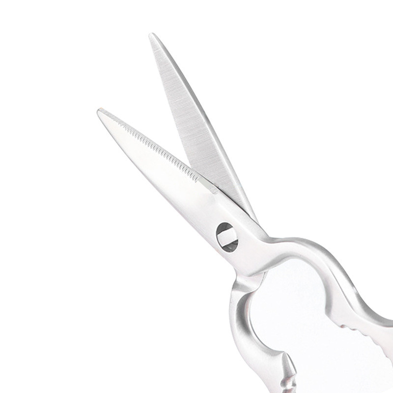 Stainless steel kitchen scissors, Yangjiang knife shears, all-steel sanding multi-use gourd-shaped powerful chicken bone shears, kitchen scissors for cooking