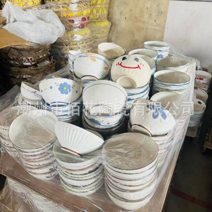 7inch 일상용 고온 유약 잡화 랜덤 수프 그릇 국수 그릇 클래식 가정용 사용하기 쉬운 세라믹 식기 노점 식료품