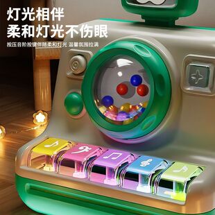Cross-Border New Product Mini Piano Baby Multi-Function Electronic Keyboard Early Education Toy Light Montessori Intelligence Educational Camera