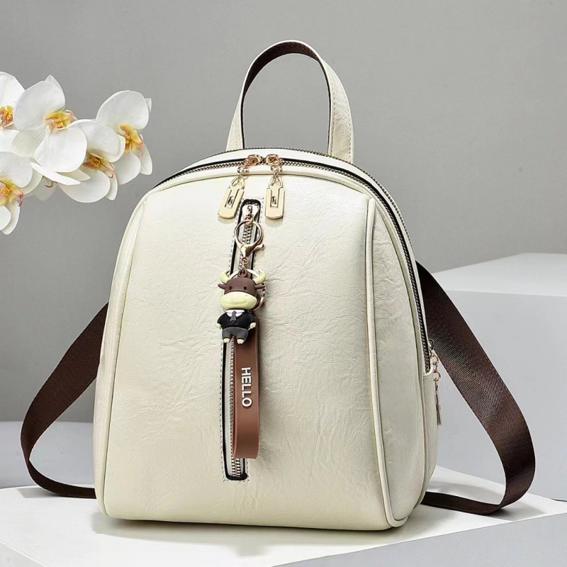 Nueva mujer hombro de cuero suave viaje mochila pequeña mochila de gran capacidad madre mochila bolsas