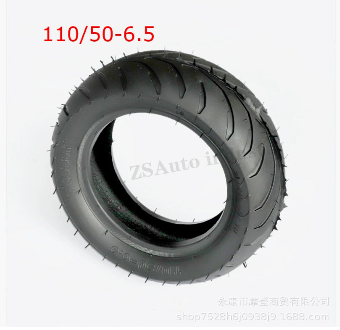 Mini Motorcycle Accessories 49Cc Sports Car Front 90/65-6.5 Rear 110/ 50-6.5inch Bald Tires