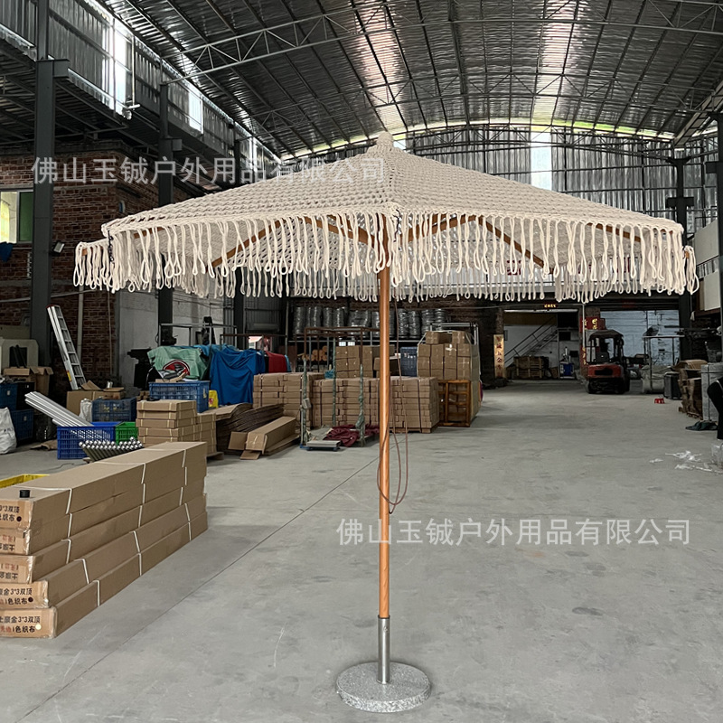 Outdoor Garden Decoration Handmade Cotton Rope Woven Garden Umbrella Hollow Rope Sun Umbrella Mesh Rope Tassel Beach Umbrella Outdoor Garden Decoration Handmade Cotton Rope Woven Garden Umbrella Hollow Rope Sun Umbrella Mesh Rope Tassel Beach Umbrella