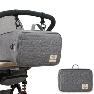 2022 New Waterproof Baby Embroidered Stroller Bag Storage Hanging Bag Diaper Bag Mother and Baby Mommy Bag Diaper Bag