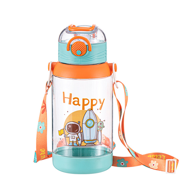 Taza de agua para niños de gran capacidad con hervidor deportivo de paja para niños y niñas para estudiantes lindos días de verano resistentes a caídas