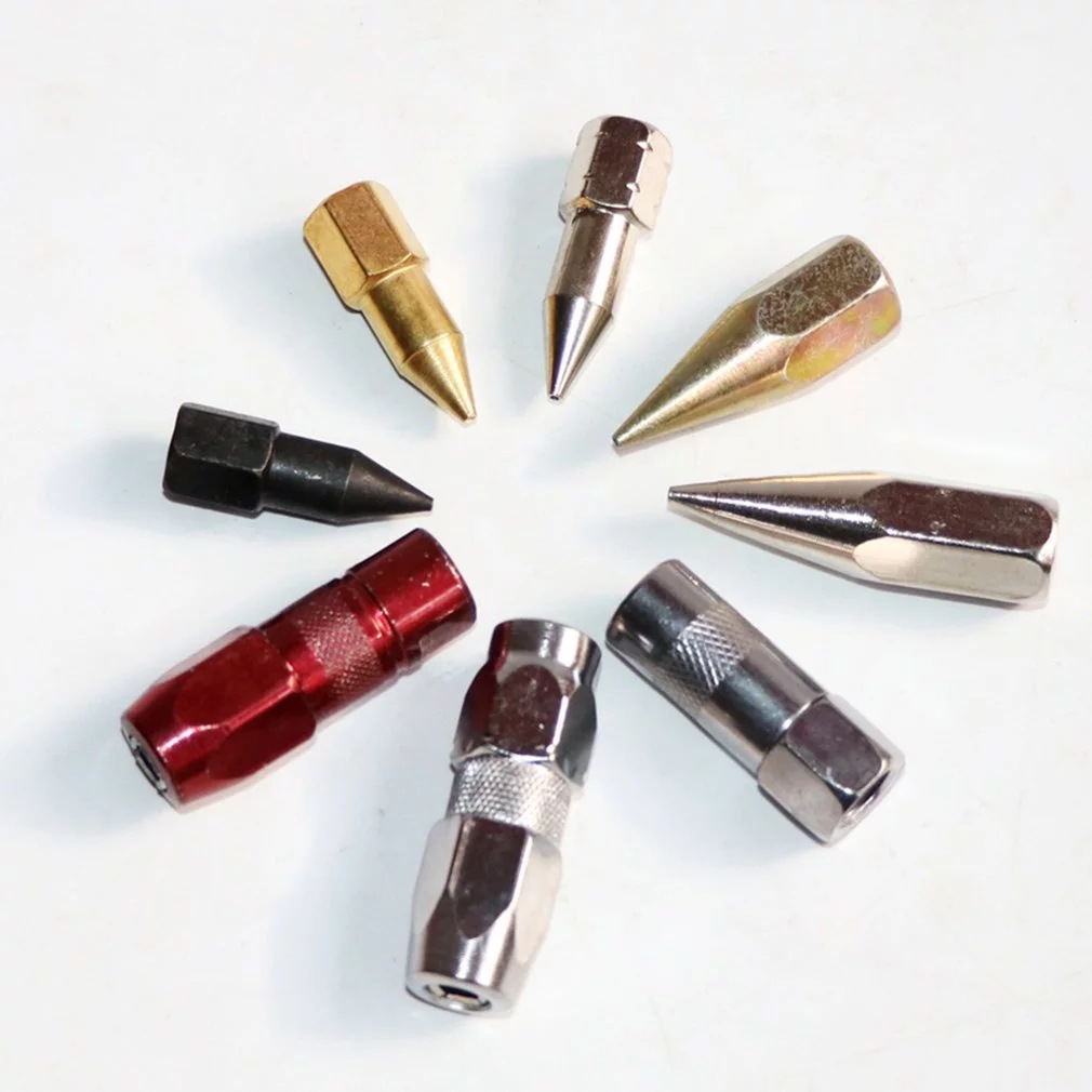 黄油嘴牛油咀挖掘机床油杯黄油枪配件29mm尖油枪头镀锌尖枪嘴批发