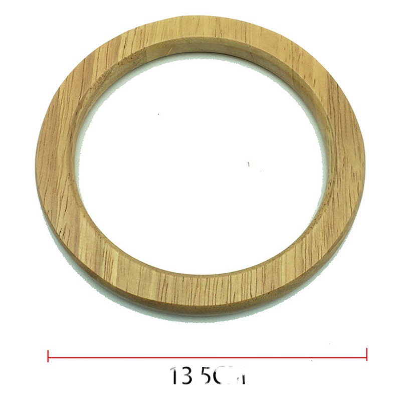 Bag Handle, High-End Wooden Handbag, Wrist Bag Hardware Accessories, Round D-Shaped Bamboo Wooden Handle, Instant Delivery