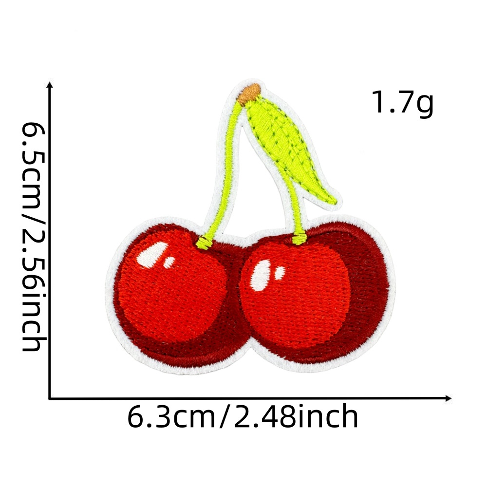 3g Weight Clothing Sticker Patches Classification 1 Piece, 1 Set Quantity Nonwoven, Polyester Material Letter, Cherry Pattern Cute Style 1 Piece 1 Set Cute Letter Cherry Nonwoven Polyester Clothing Sticker Patches 7