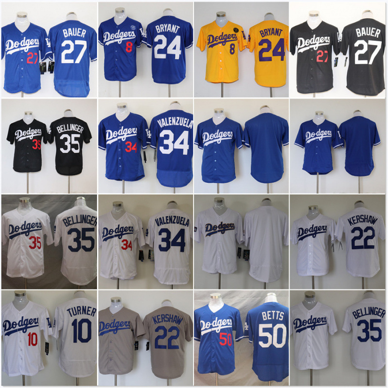 Wholesale foreign trade Dodge blue blank elite white fan commemorative edition jersey sports baseball uniform loose fit