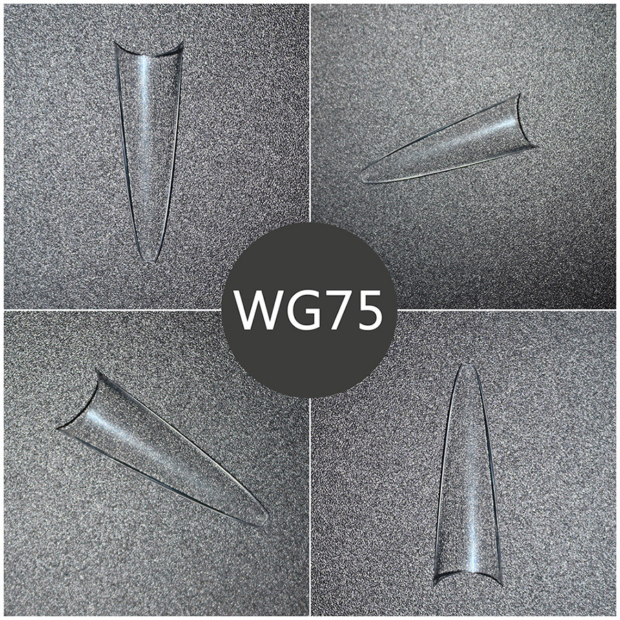 500片袋装假指甲沙龙甲长尖甲透明欧美跨境新款指甲详情图1