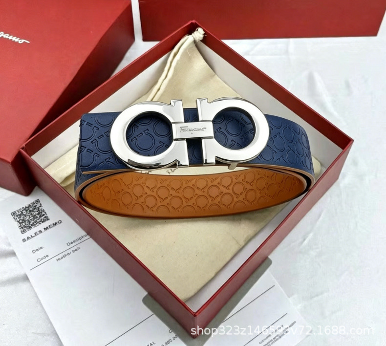 Blue horseshoe pattern silver buckle [hanging buckle-gift box] / 105cm
